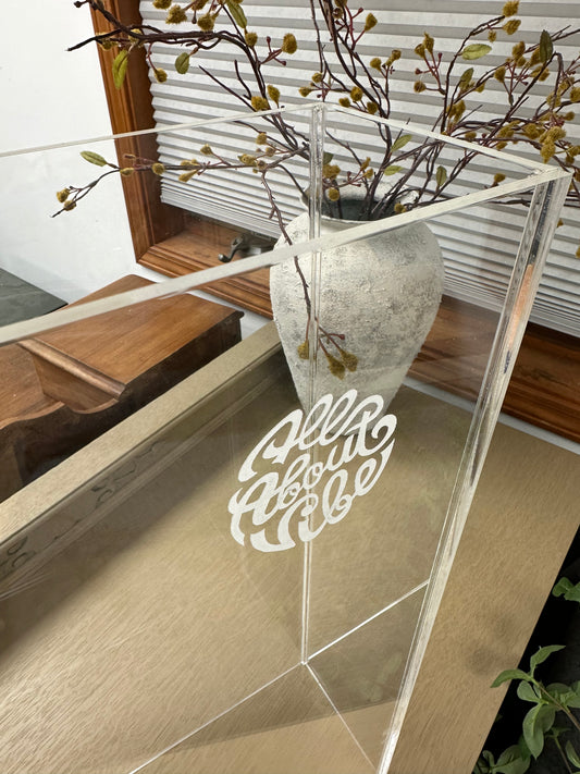 Acrylic Box With Laser Engraved Logo