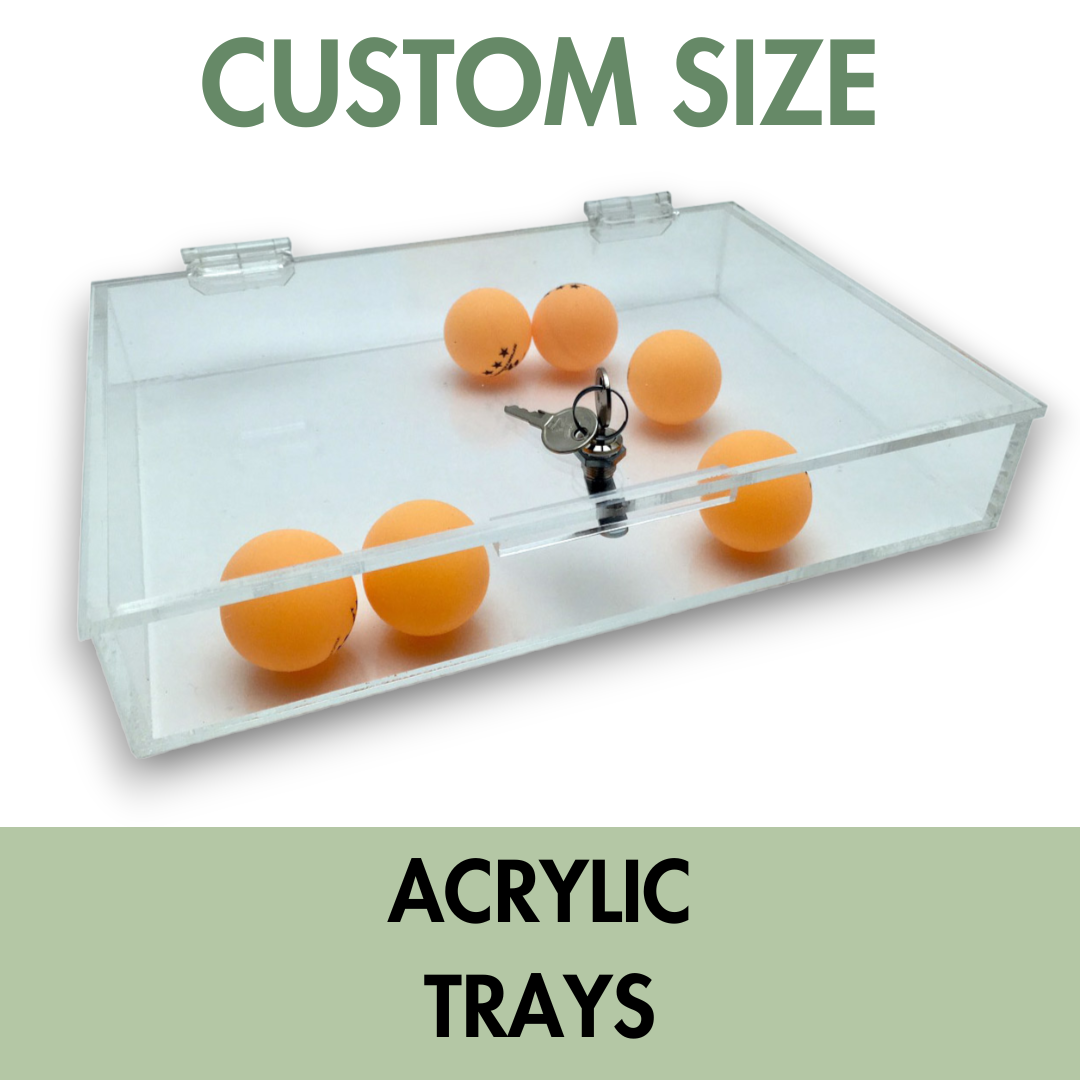 Flat Locking Acrylic Display Case - Custom Size