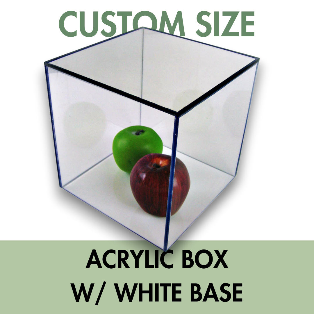 Wholesale Custom Size Clear Acrylic Display Box with White Base