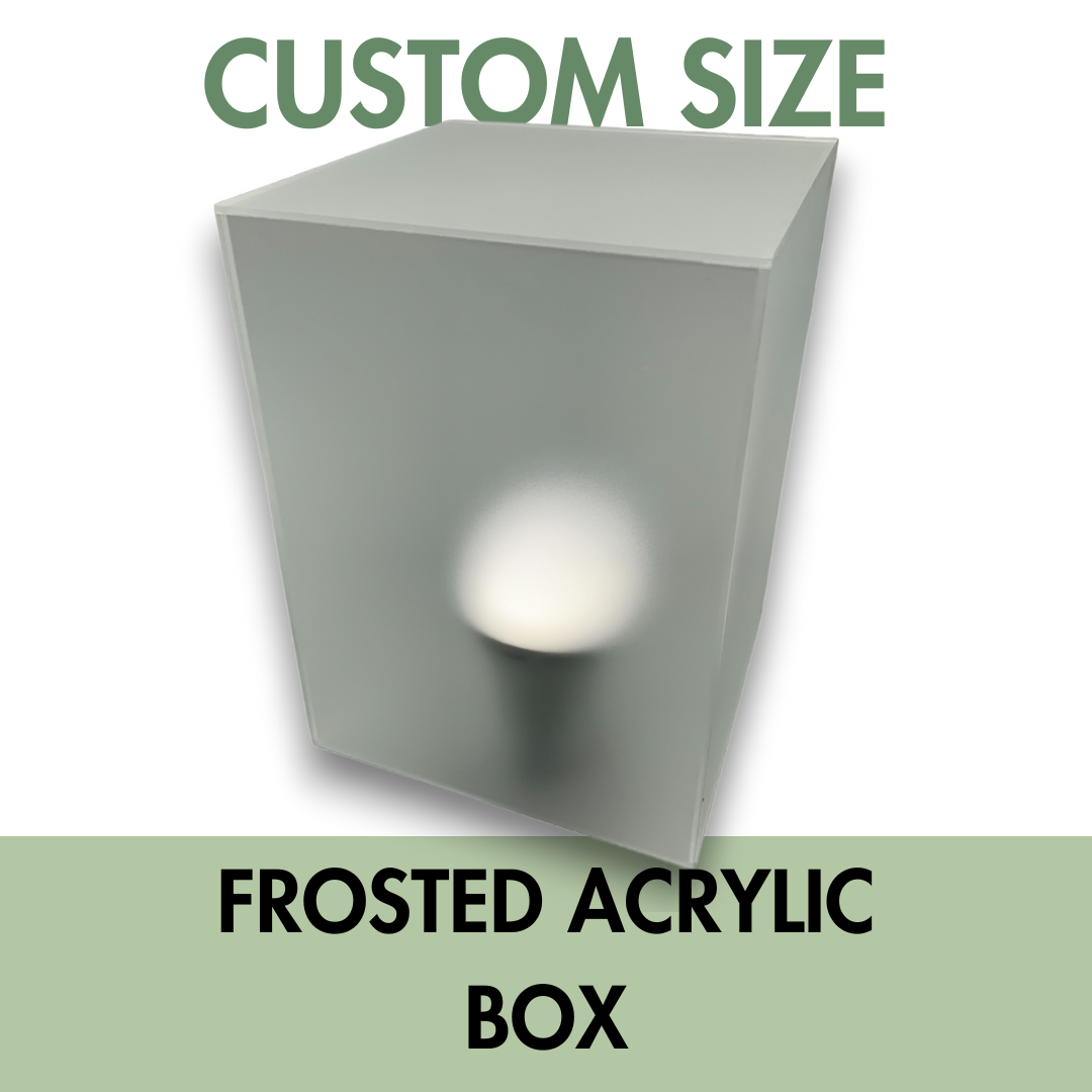 5-Sided Frosted Acrylic Box - Plexiglass Display Case