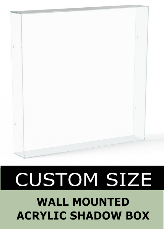 Wall Mounted Acrylic Shadow Box for Framed Canvas, Matted Print, 3D Art