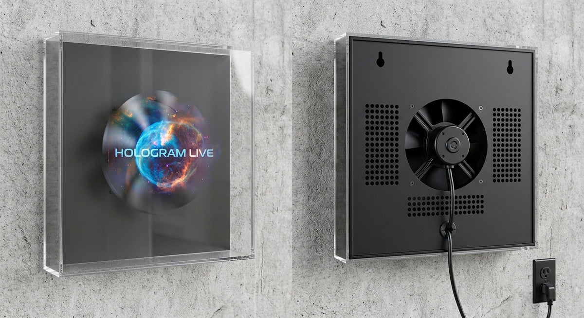 Custom Acrylic Shadow Box/Display Enclosure Made For A 3D Hologram Fan.
