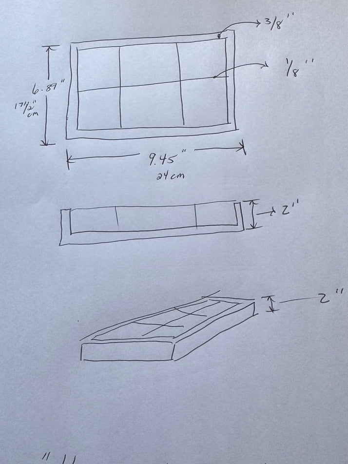 Custom Made 1/2 Acrylic Tray With Dividers