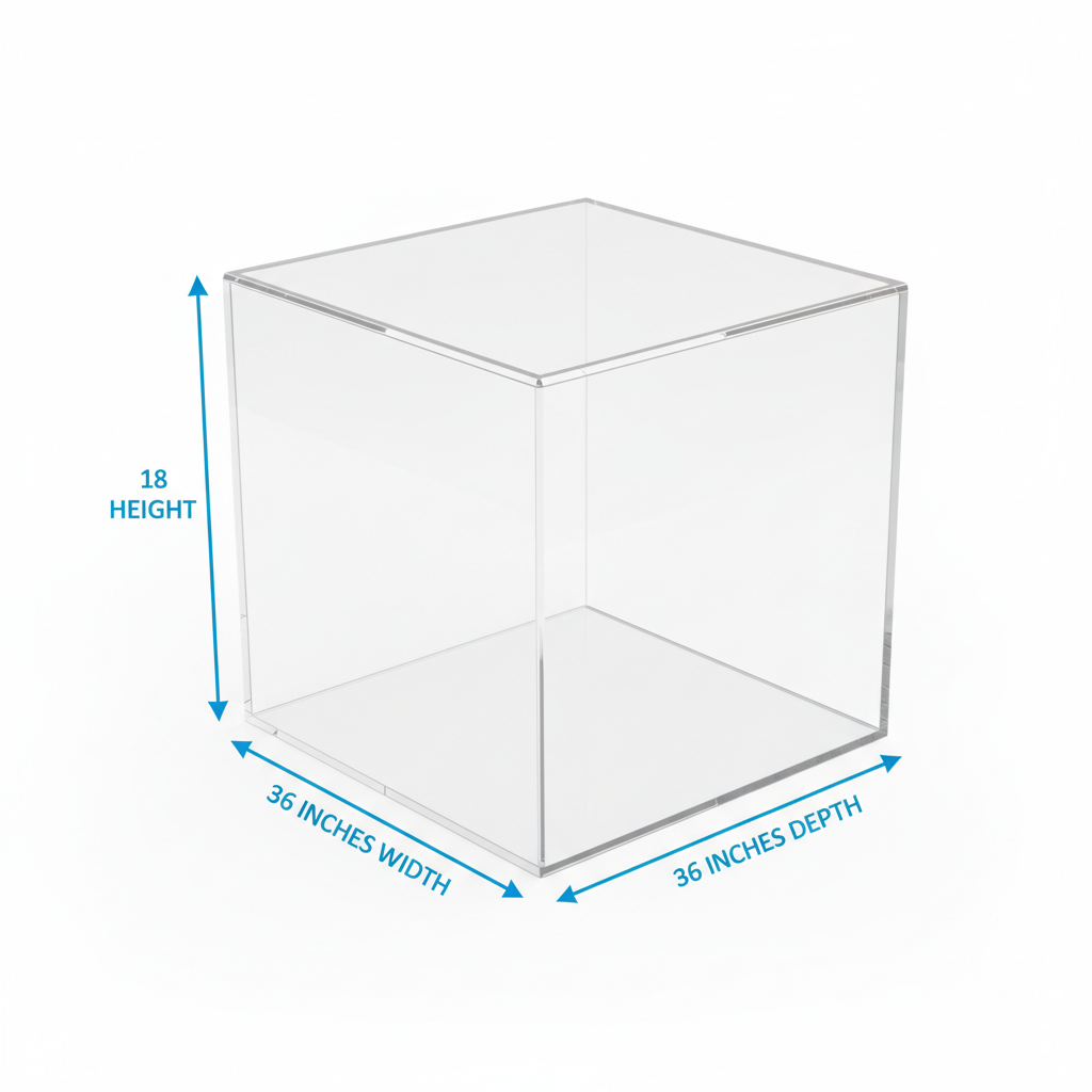 Custom Made Clear Acrylic Box 3/8" Thick