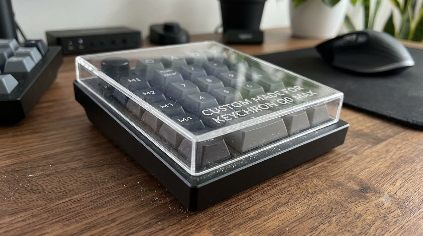 Custom Made Clear Acrylic Dust Cover For Keychron Q0 Max