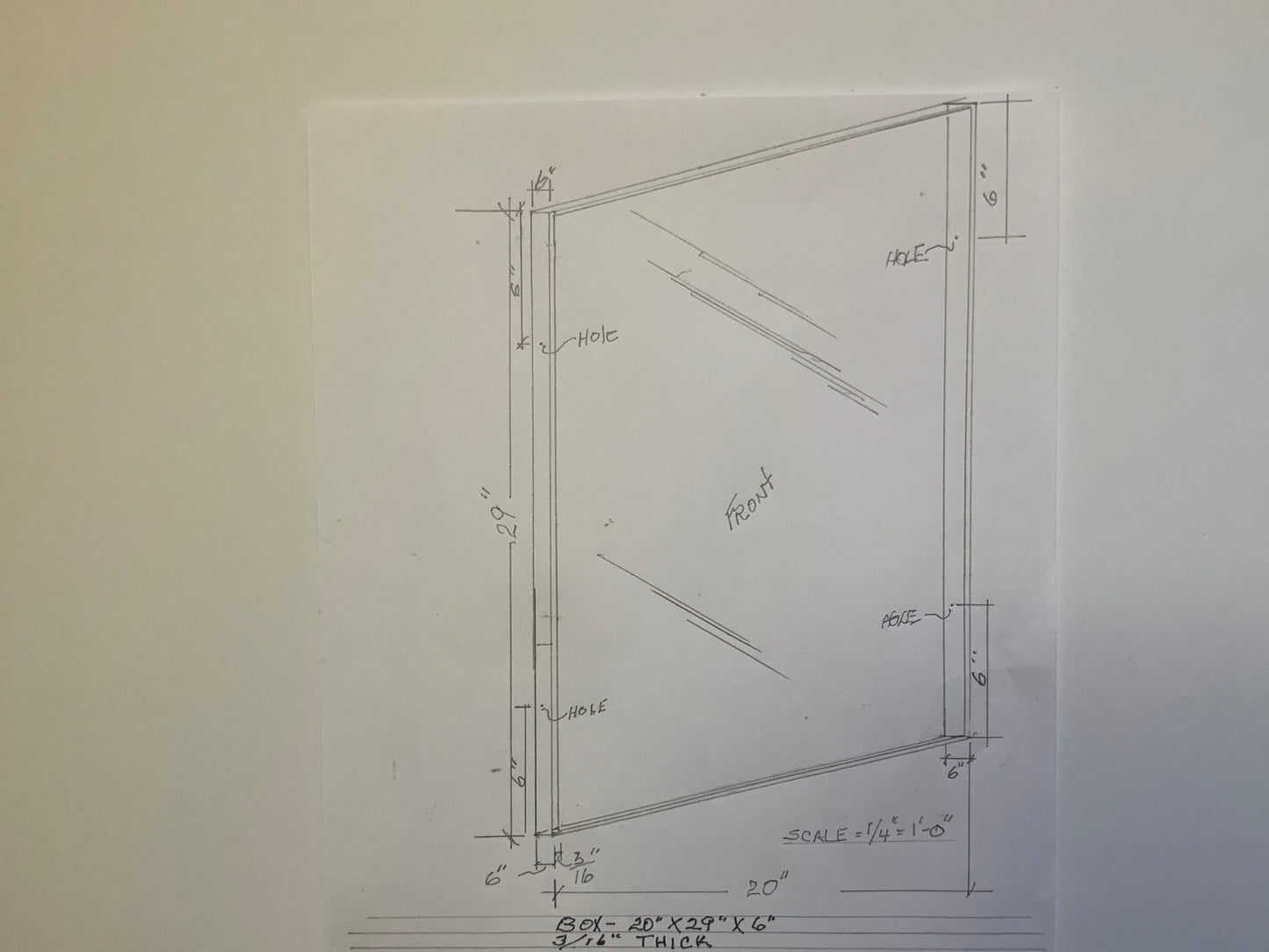 Custom Made Clear Acrylic Shadow cover