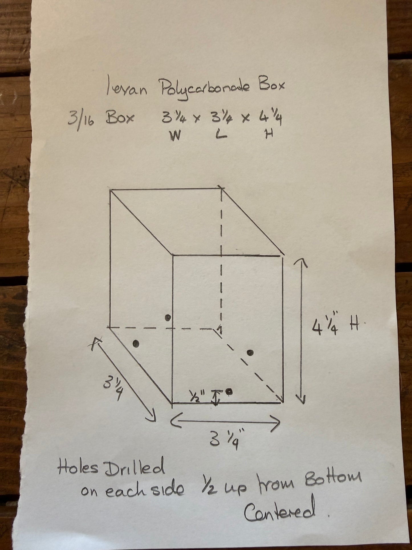 Custom Made Clear Lexan Polycarbonate Box With Holes Drilled In The Sides