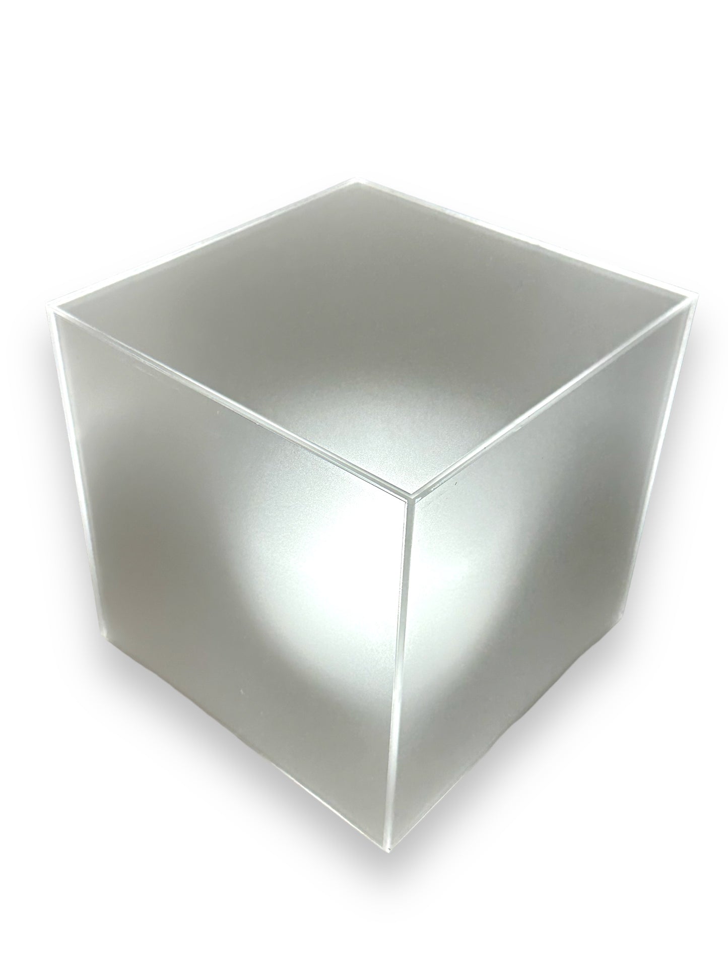 Custom Made Frosted Acrylic Display Box With Hinged Top Lid