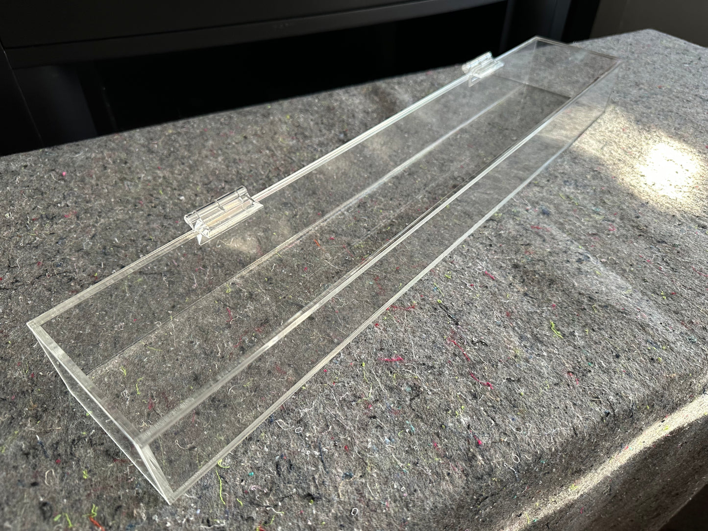 Custom Made Clear Acrylic Boxes With Hinged Top Lids 3/16 Thick