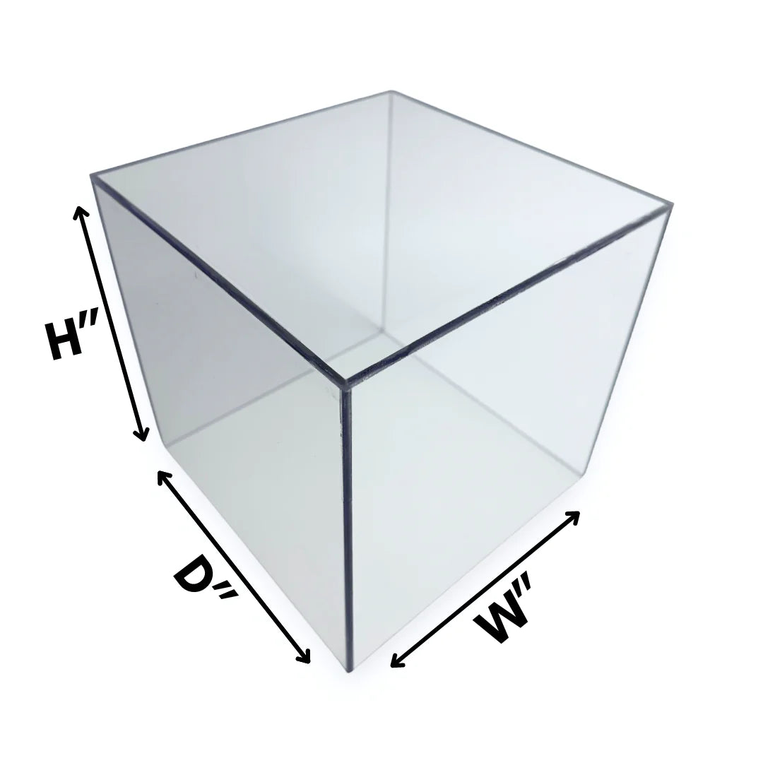 Custom Made Clear Lexan Polycarbonate 5 Sided Box