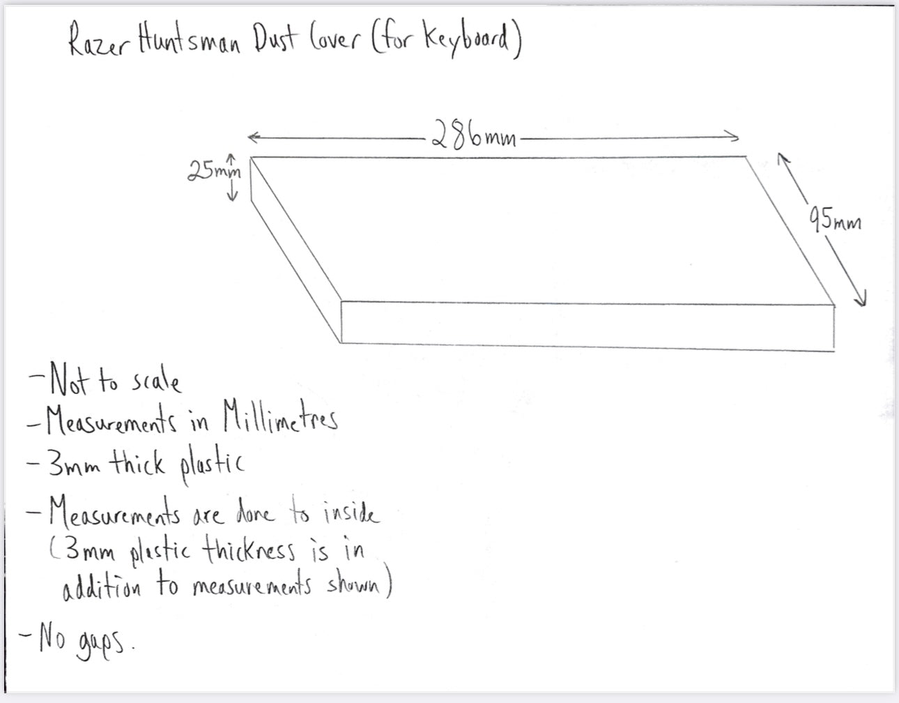 Custom Made Clear Acrylic Dust Covers / Keyboard Protectors