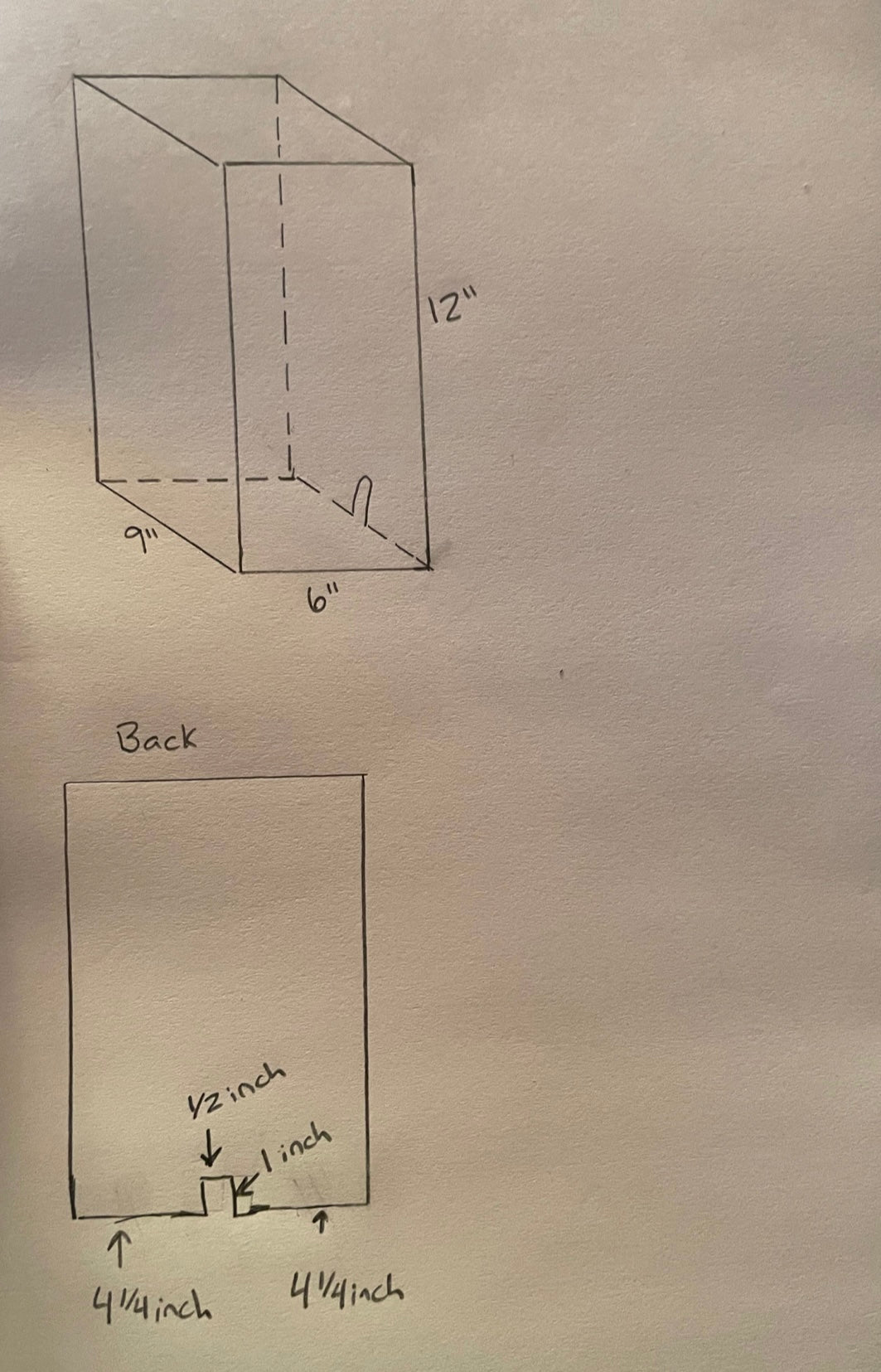 Custom made acrylic box with cutout