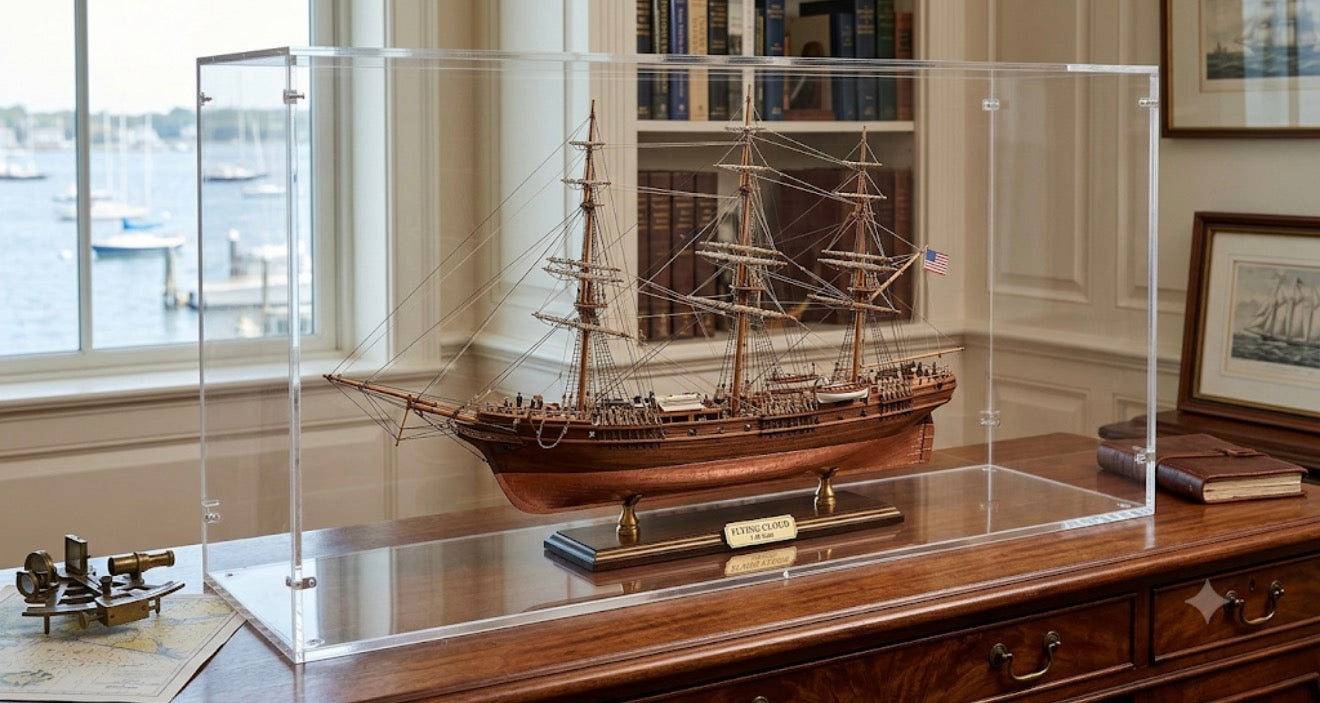 Custom Made Clear Plexiglass Case - Boat Display Case