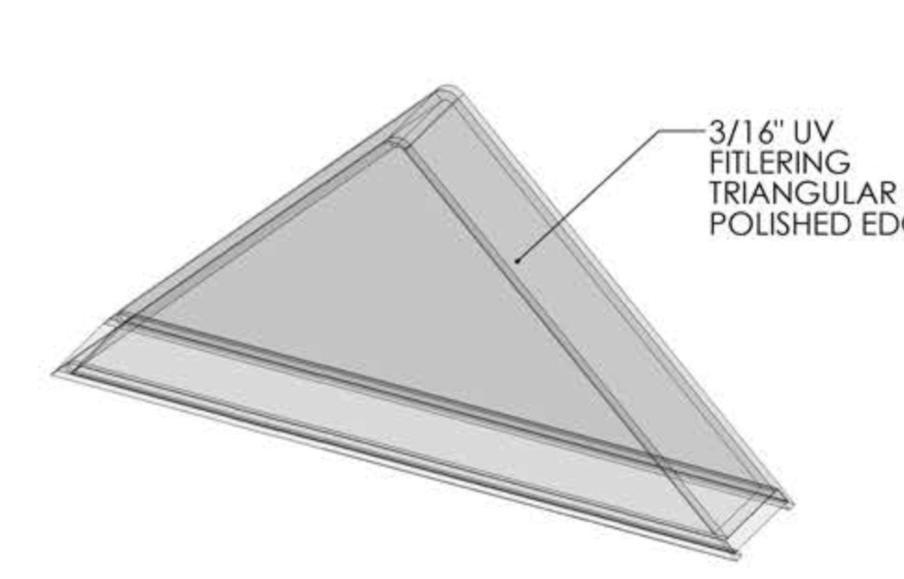 Custom Made Clear Acrylic Flag Display
