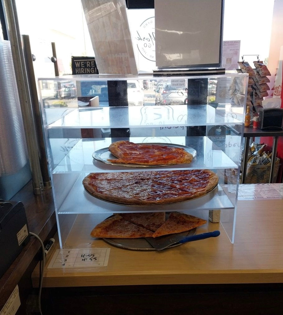 Custom Made Acrylic Display Case For Pizzas.
