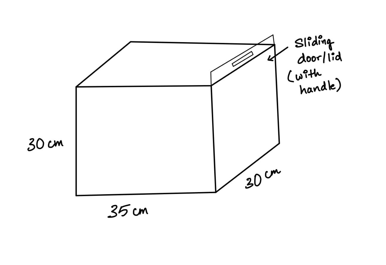 Custom Made Lexan Polycarbonate Box With Sliding Top Door