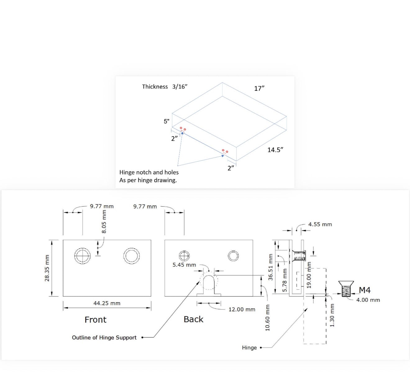 Custom Made Clear Acrylic Record Player Dust Cover