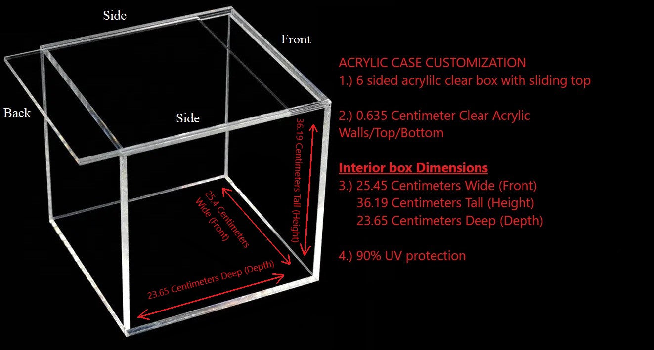 Custom Made Clear Acrylic Box With Sliding Top