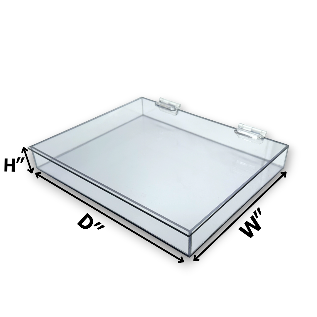 Acrylic Tray w/ Hinged Lid - Custom Size