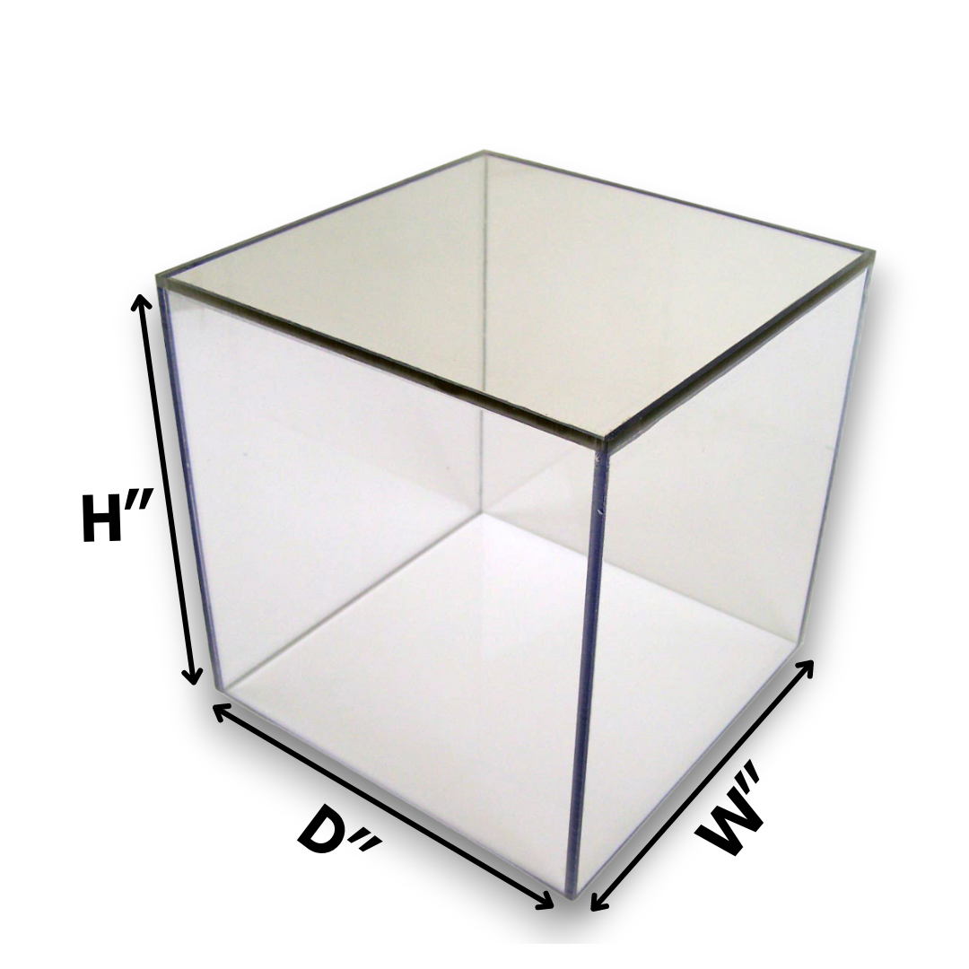 Acrylic Display Box with White Base -Custom Size