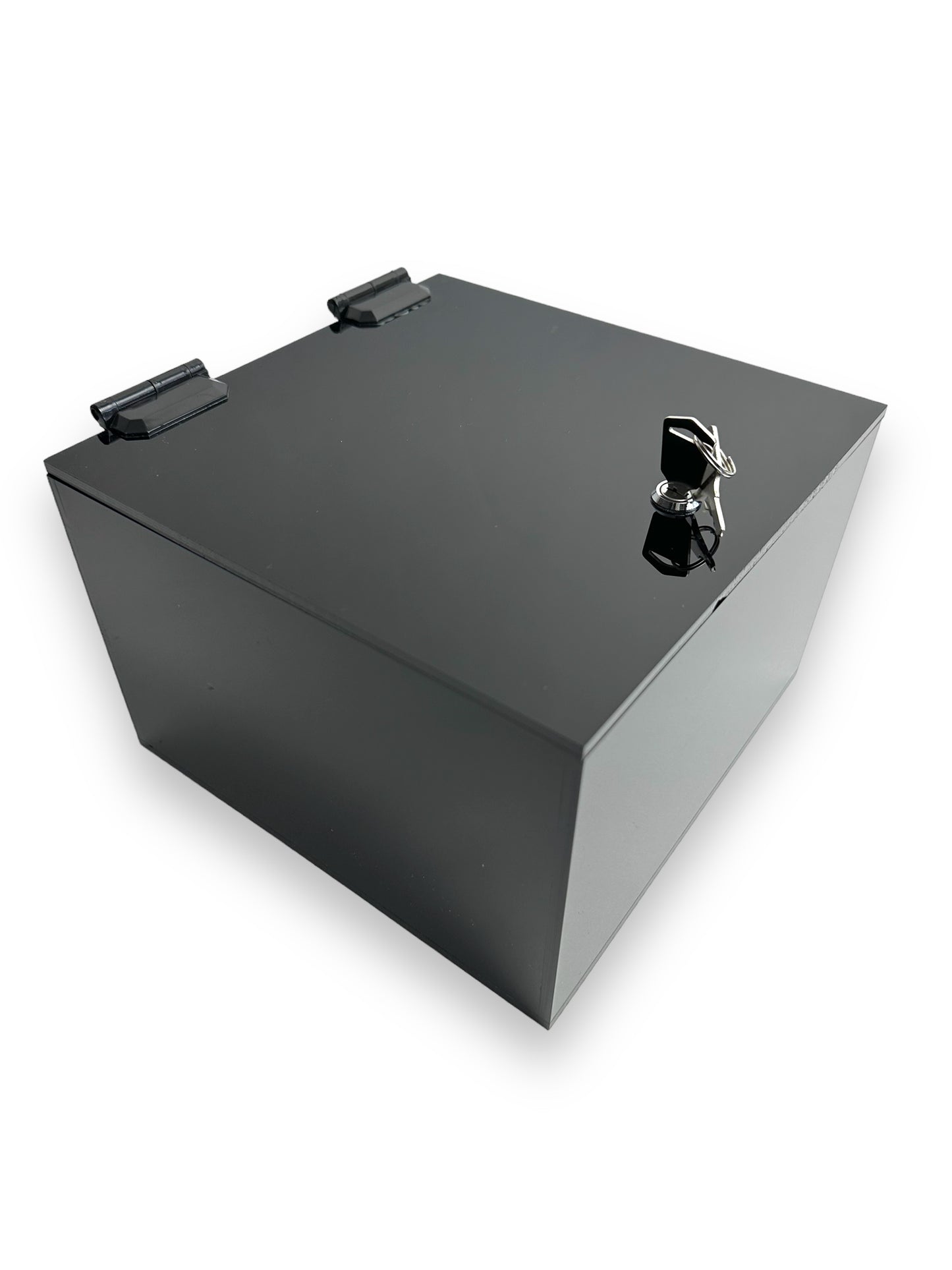 1/4" Black Acrylic 5-Sided Box w/ Hinged Lid