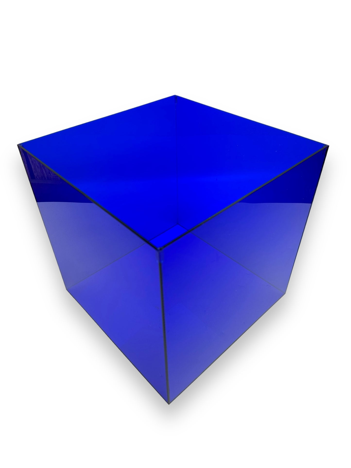 Blue Transparent Colored Acrylic Box - Custom Size