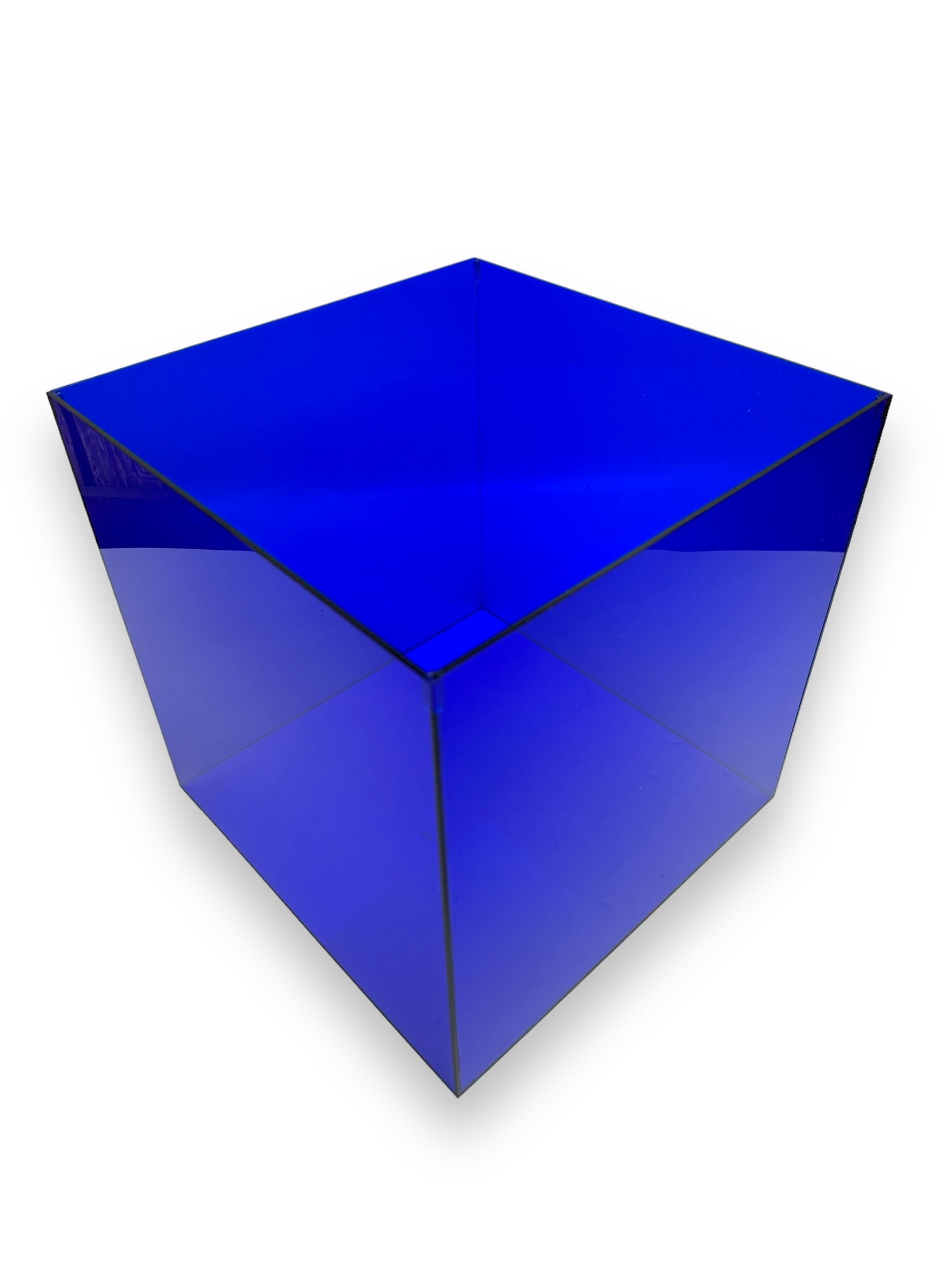 Blue Transparent Colored Acrylic Box - Custom Size