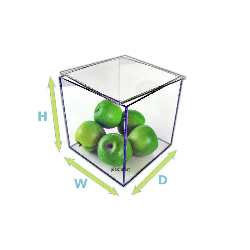 Custom Made Clear Polycarbonate Box Heavy Duty 12” With Easy Removable Top Lid