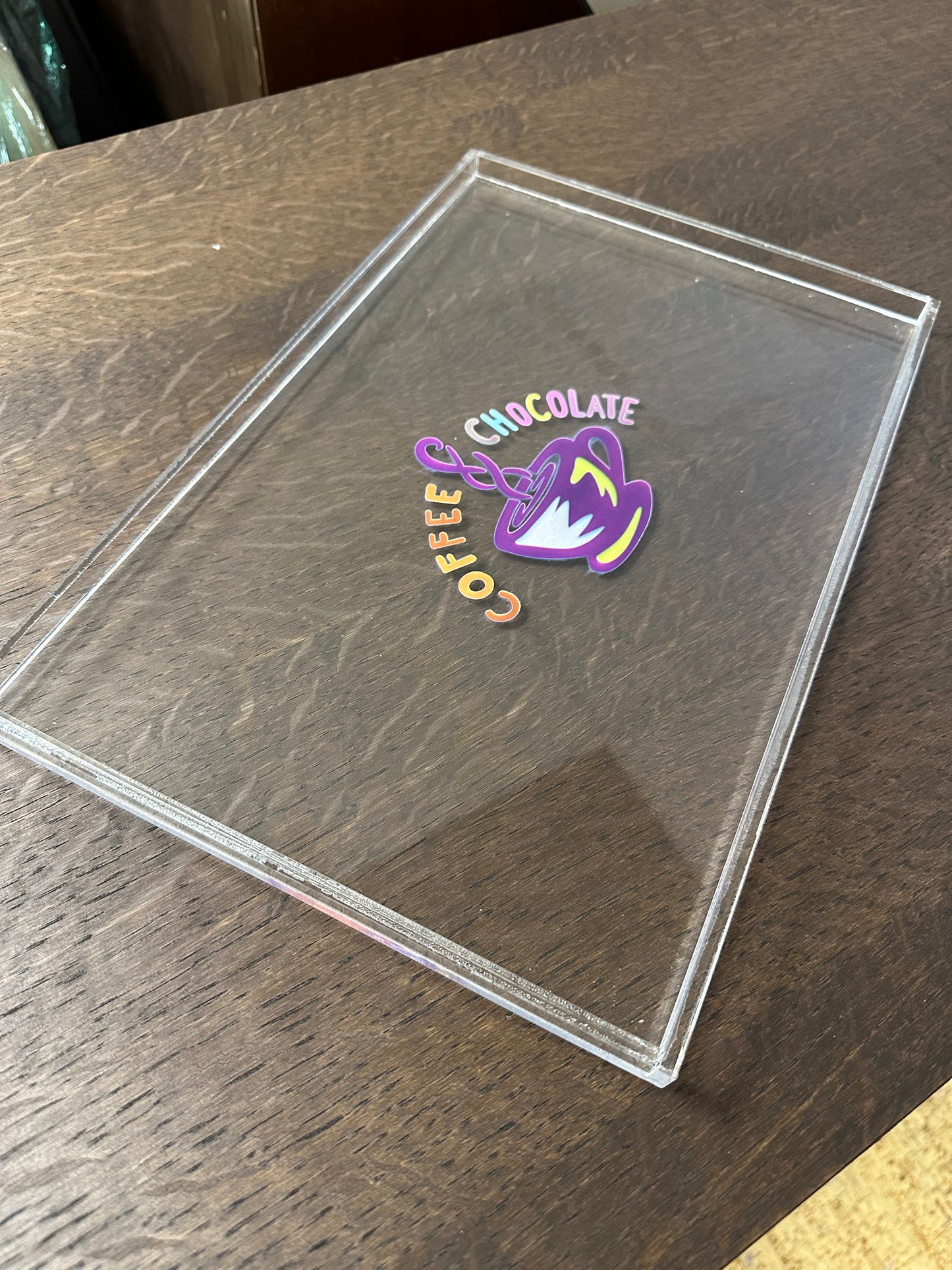 Custom Made Acrylic Trays With UV Printed Company Logo
