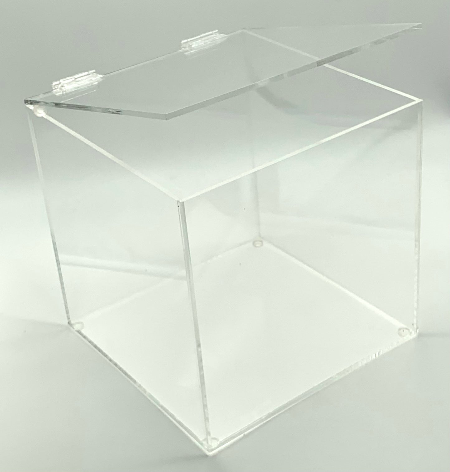 Custom Made Clear Acrylic Box With Hinged Top Lid