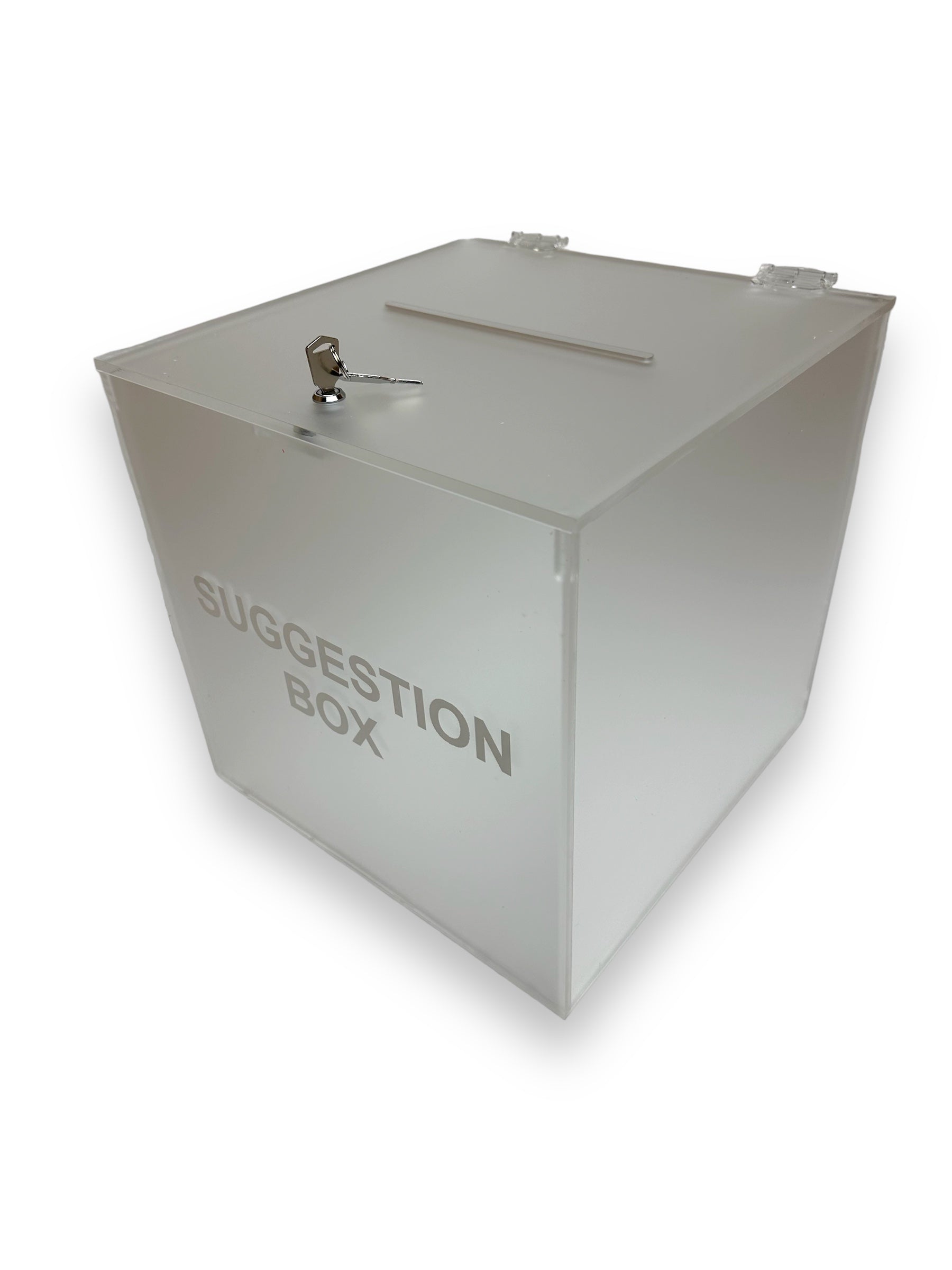 Lock Box Acrylic Clear Plexiglass Donation Box / Suggestion Box / Ballot Box  