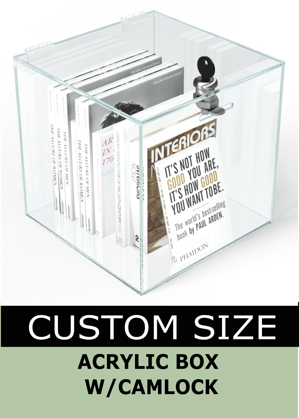 Acrylic Box with Camlock Lid - Custom Size