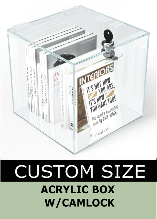 Acrylic Box with Camlock Lid - Custom Size
