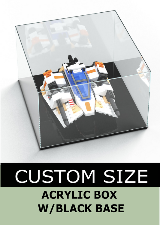 Custom Size Acrylic Display Box with Black Base