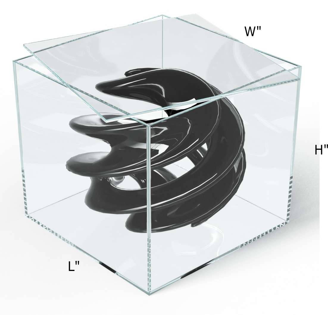 Clear Acrylic Plexiglass Box with Removable Top Lid - Custom Size