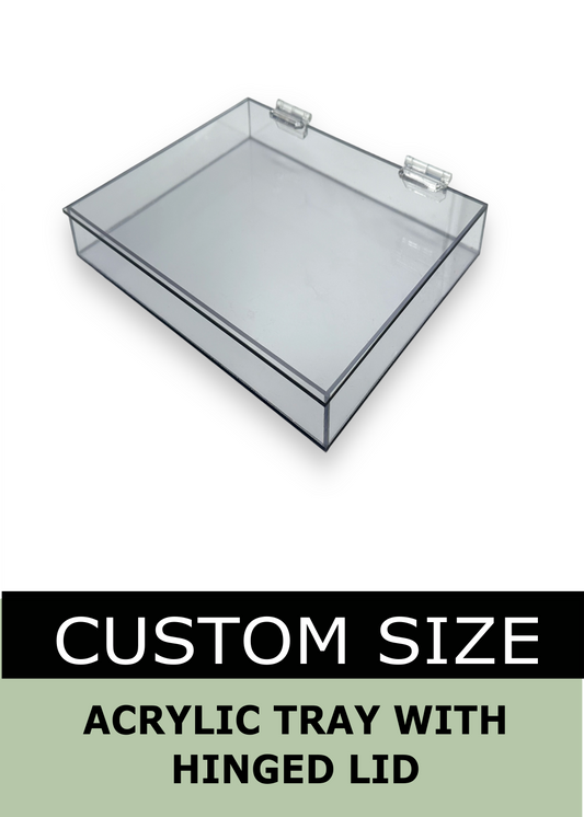 Acrylic Tray w/ Hinged Lid - Custom Size