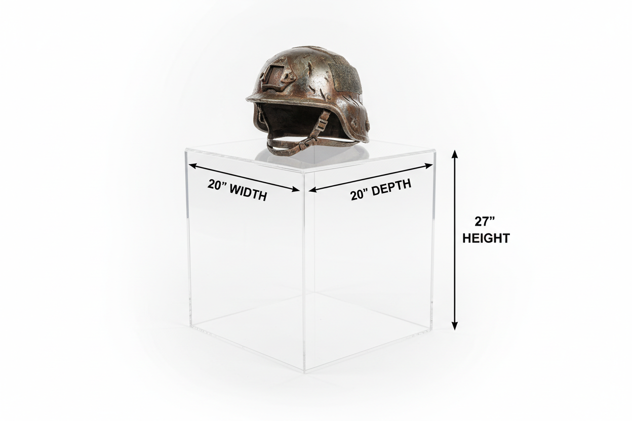 Pleximart fabricating custom made clear acrylic display pedestals