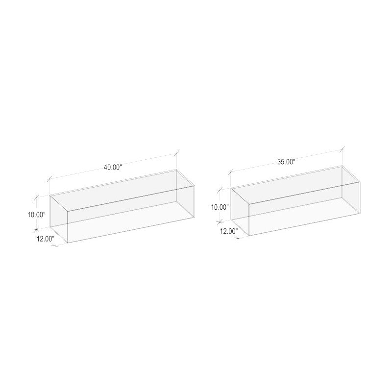 (6) Custom Made Clear Acrylic Boxes