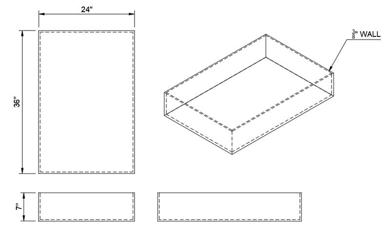 Custom Made Clear Acrylic Heavy Duty Watertight Box