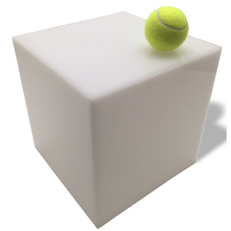 1/8" Thick White Acrylic 5-Sided Box
