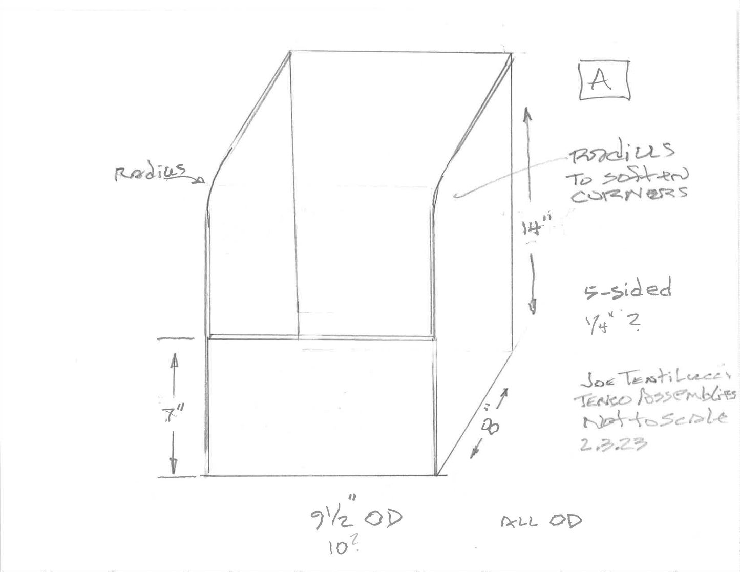 Custom Made Acrylic Boxes W/Radius Areas