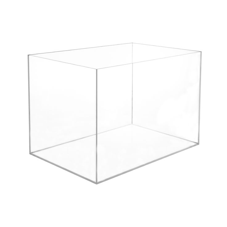 Custom Made Clear 5 Sided Acrylic Box - External Size