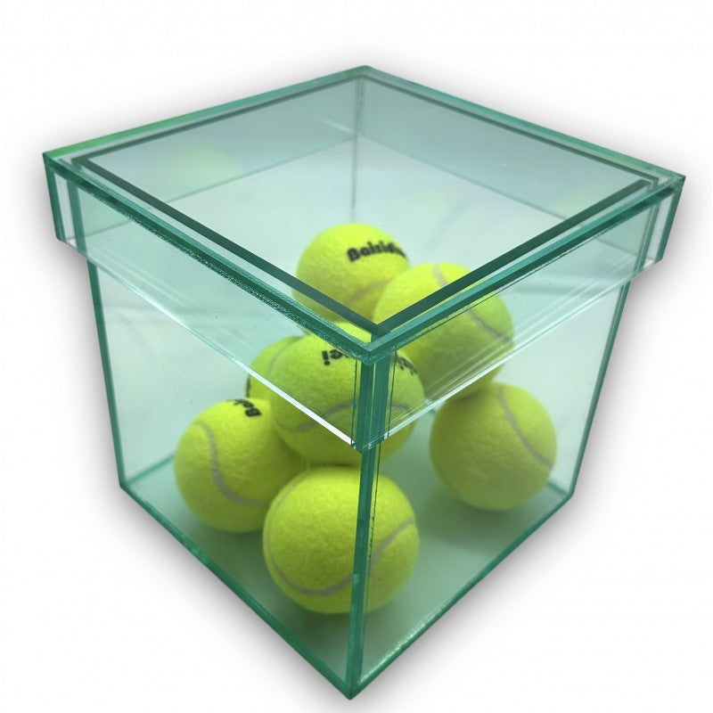 Clear Green Glass Acrylic Display Case - Custom Size