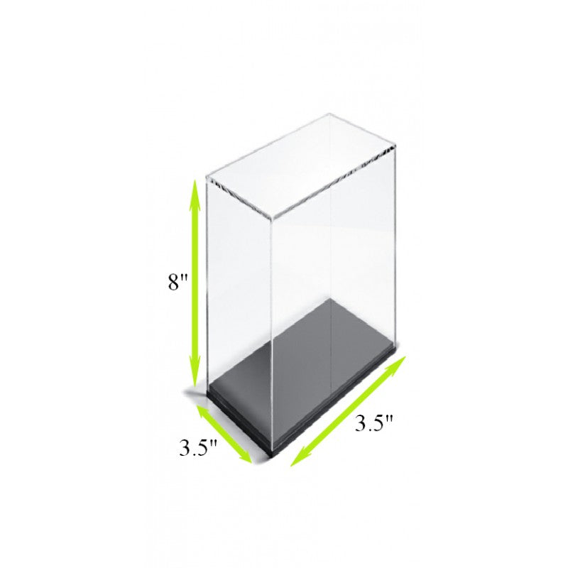 Custom Made Clear Acrylic Box With Black Plexiglass Base