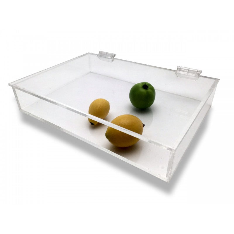 Custom Made Clear Acrylic Plexiglass Box With Hinged Top Lid