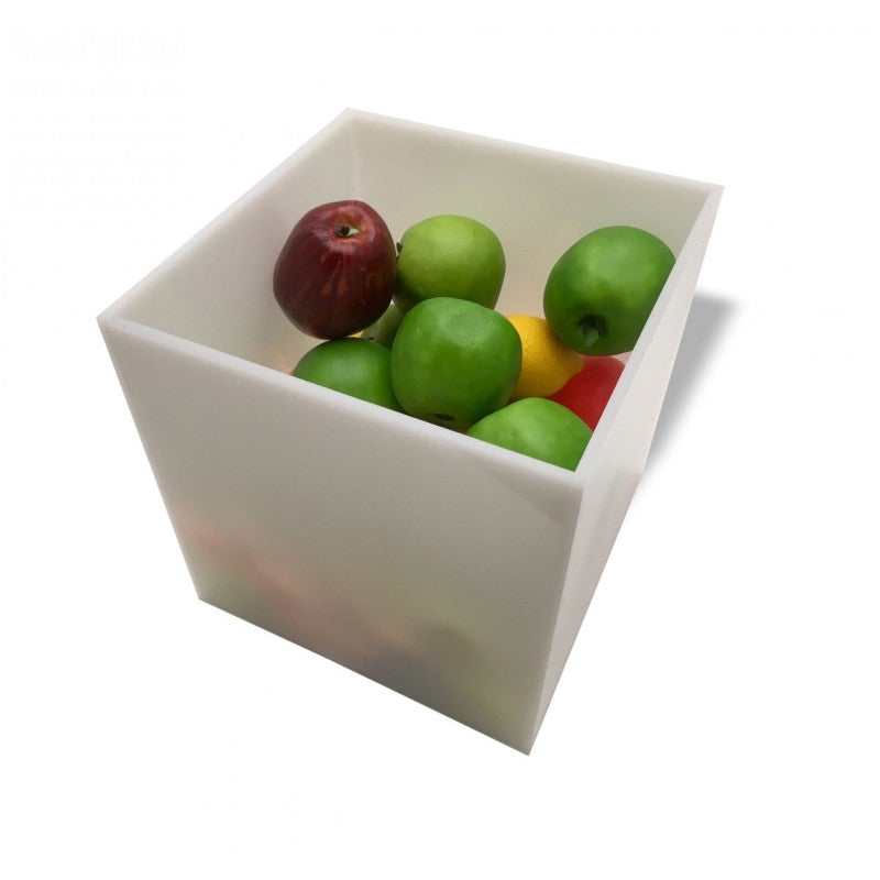 Custom Made White Acrylic Box With Shoe Top Lid