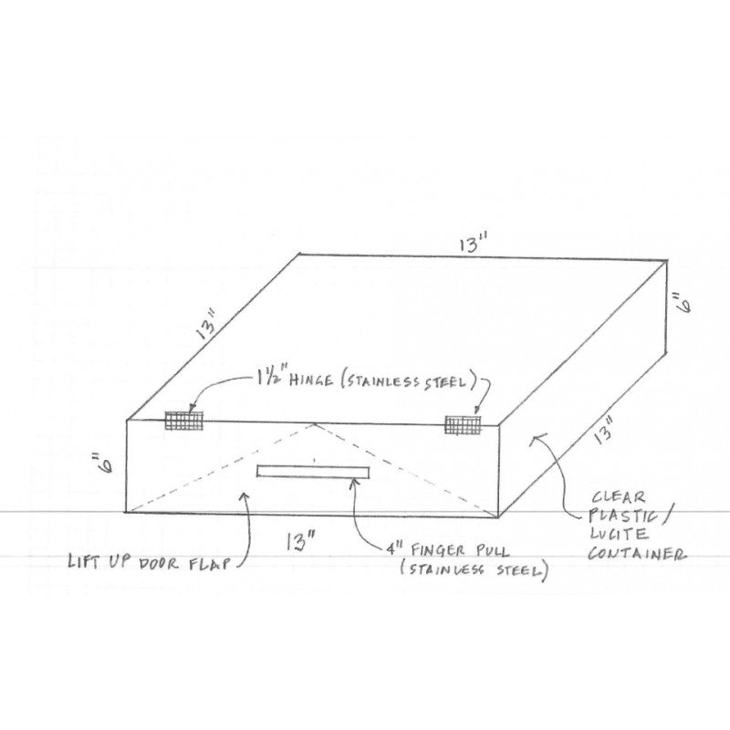 Sandwich Acrylic Wrapping Box With Metal Hinges Lid