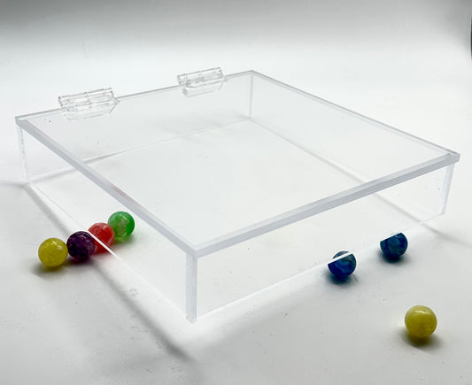 Custom Made Plexiglass Box - Cover With Top Hinged Lid Without Base Part