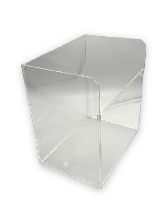 Custom Made Clear Acrylic Box With Laser Cut Front Sides
