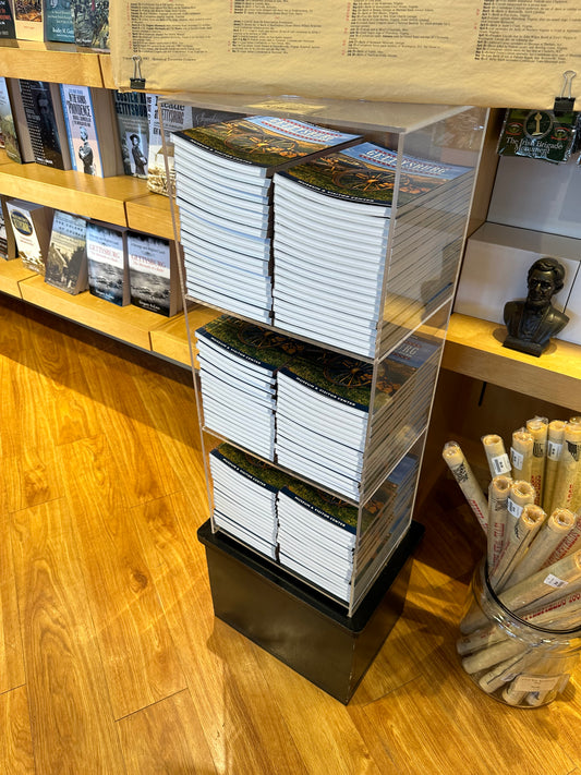 Custom acrylic book and magazine rack and stand
